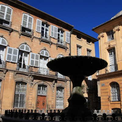 Famous and stunning Albertas square in Aix en Provence