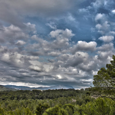 Provence cloudy sky